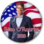 Beto Orourke 2020 3" campaign button